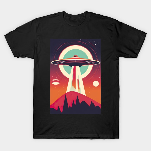 Alien Abduction - Extraterrestrial UFO Encounter T-Shirt by PlutoOrigins